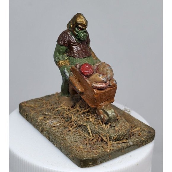 Vintage Ogre Walking With Wheelbarrow Collectible Miniature Figurine Statue - Picture 1 of 11